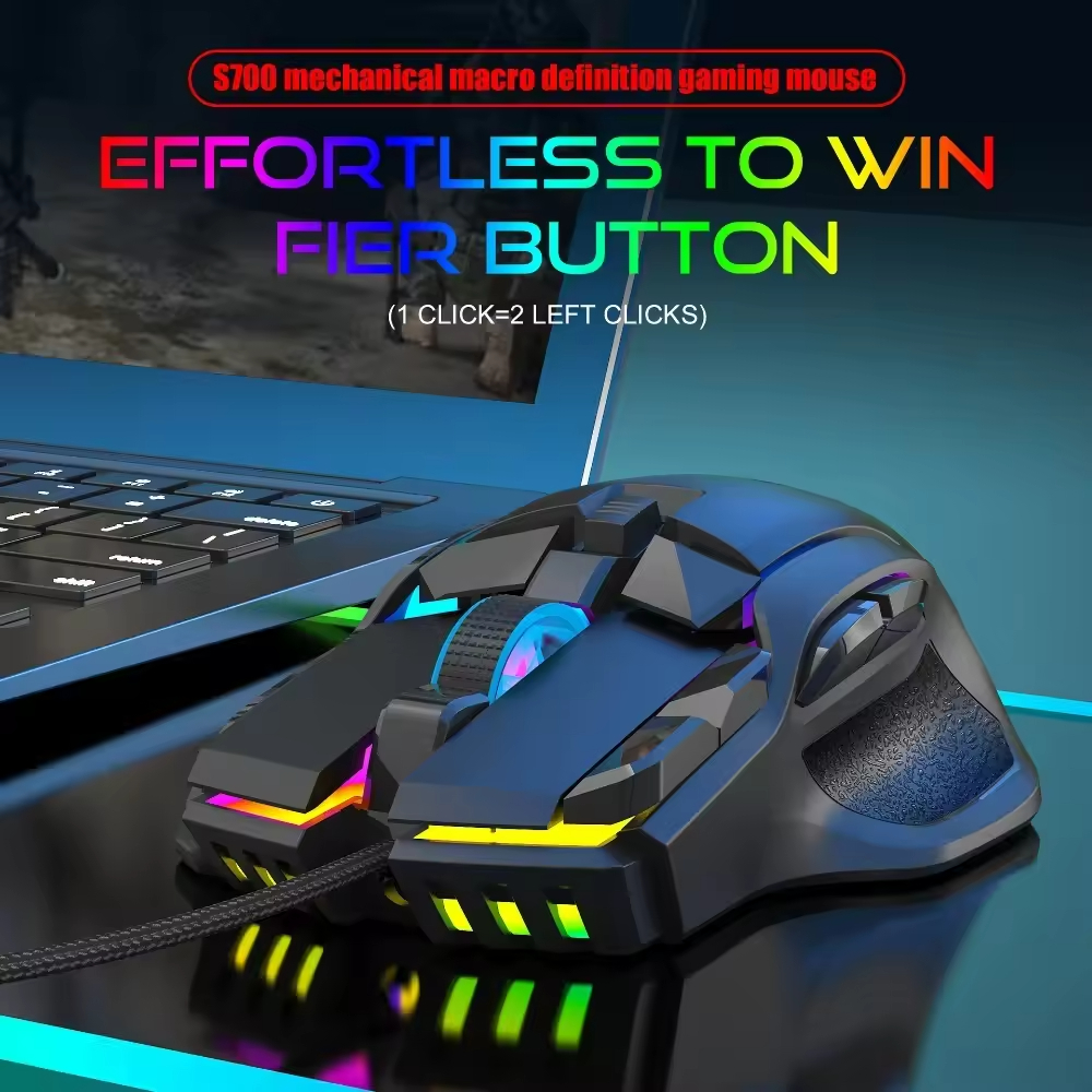 10 Buttons 12800 DPI USB Wired Gaming Mechanical Mouse