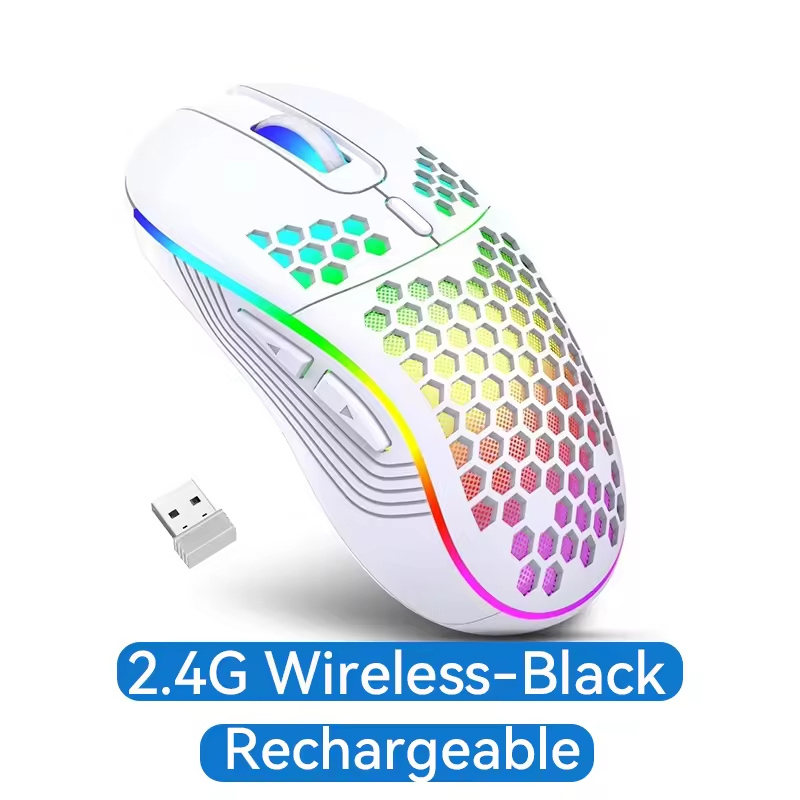 6D 7200DPI Optical Sensor RGB Backlight Ergonomic Mice Wireless Gaming Mouse